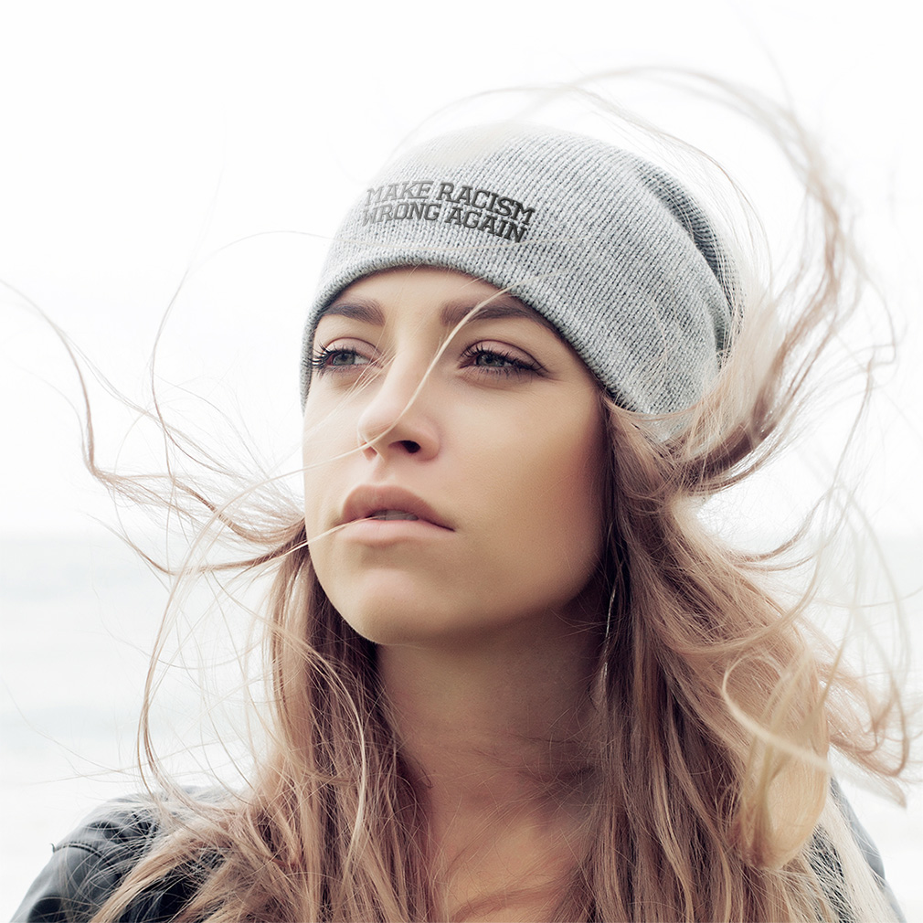 Men Women Make Racism Wrong Again Skull Hat Beanie Cap Winter Knit Hat Cap Men Women Make Racism Wrong Again Skull Hat Beanie Cap Winter Knit Hat Cap