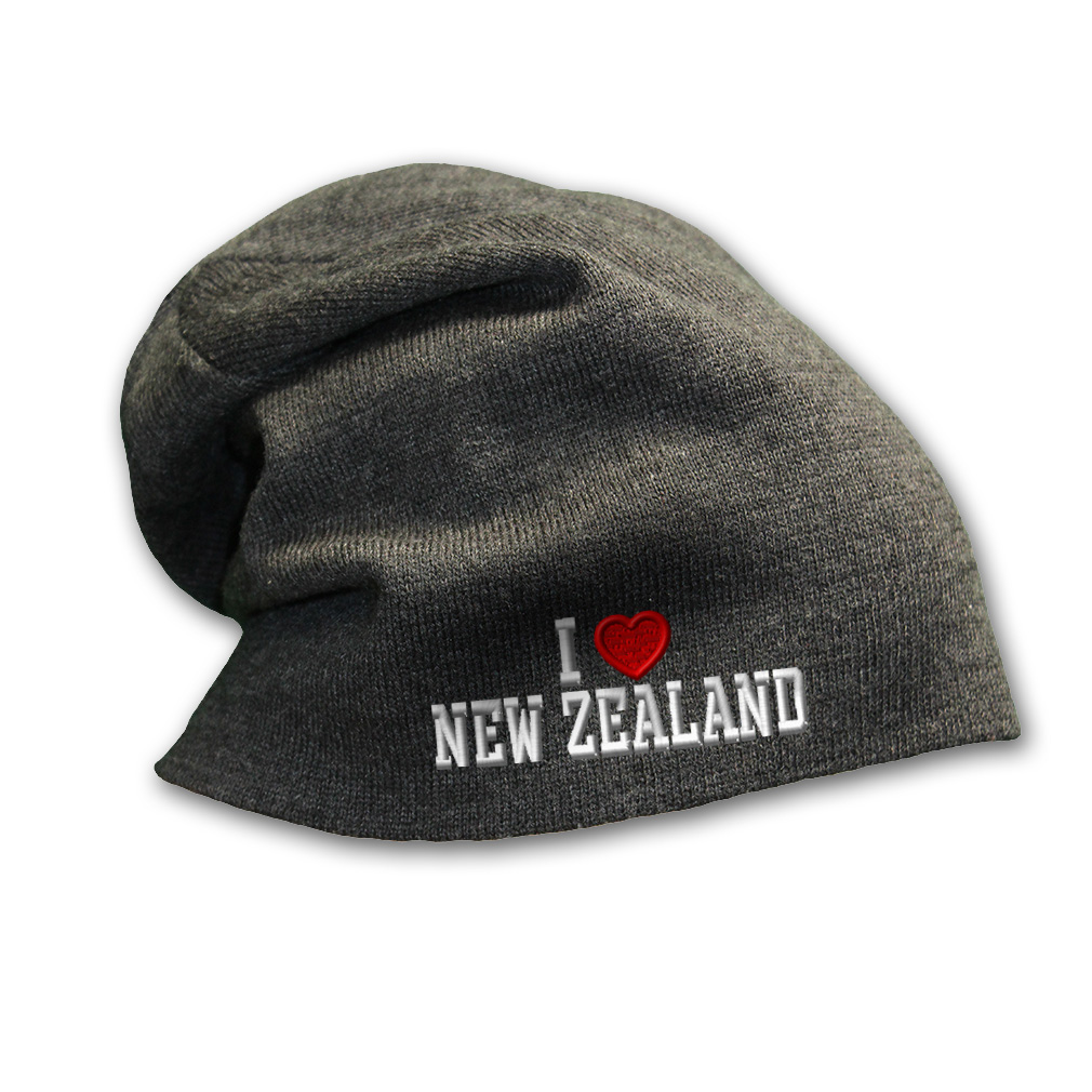 Slouchy Beanie for Men I Love New Zealand Winter Hats Acrylic Women Skull Cap - Picture 7 of 12